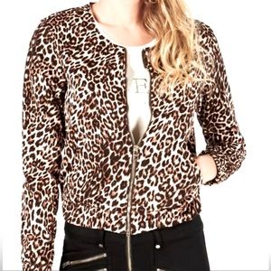 GUESS BOMBER JACKET LEOPARD PRINT